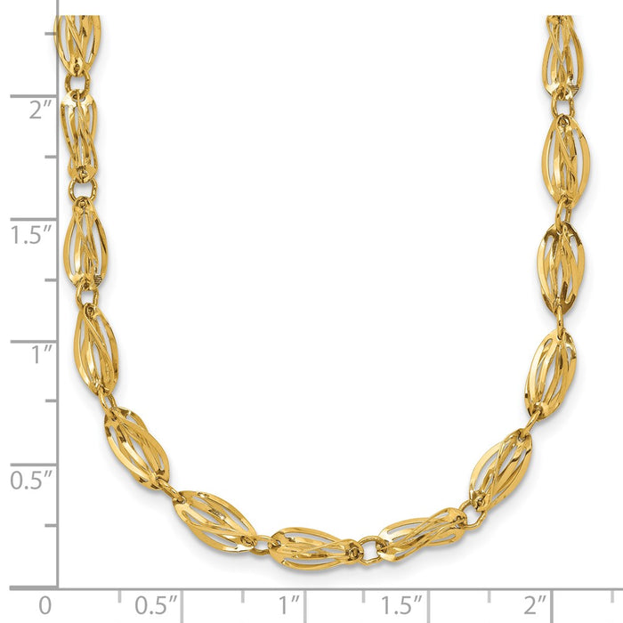 Buy 14K Elegant Link Necklace - Stylish Design, Affordable Luxury, 18" Length-3