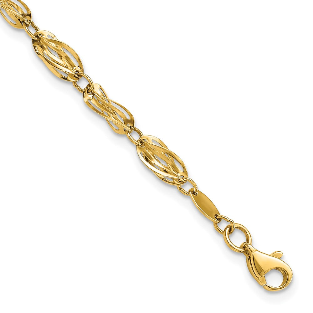 Shop 14K Gold Elegant Polished Bracelet - Stylish Design, Affordable Luxury!