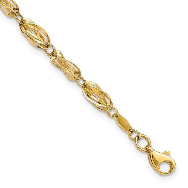 14K Gold Elegant Polished Bracelet