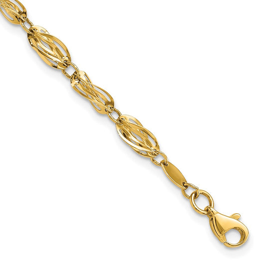 Shop 14K Gold Elegant Polished Bracelet - Stylish Design, Affordable Luxury!