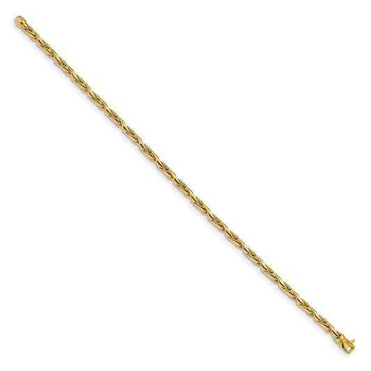 Buy Exclusive 14K Gold Polished Fancy Link Bracelet - 3.25mm Width & Stylish Design