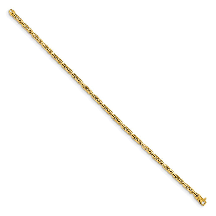 Buy Exclusive 14K Gold Polished Fancy Link Bracelet - 3.25mm Width & Stylish Design-2