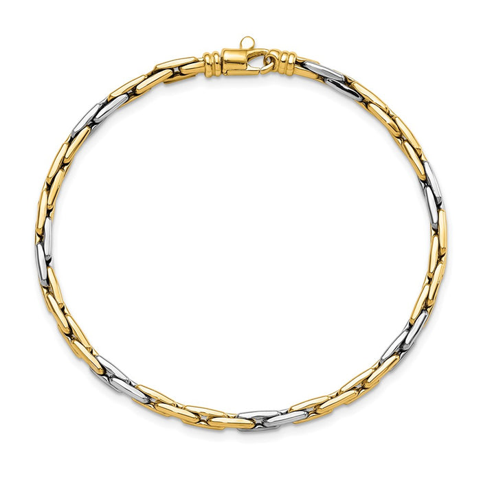 Shop 14K Two-Tone Elegant Polished Fancy Link Bracelet | Stylish Luxury Value-3
