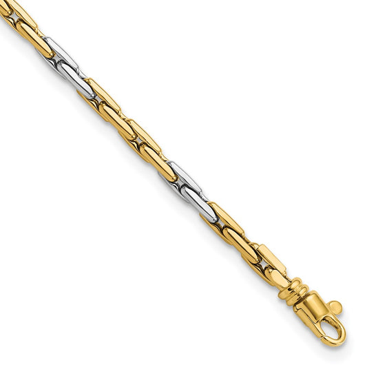Shop 14K Two-Tone Elegant Polished Fancy Link Bracelet | Stylish Luxury Value