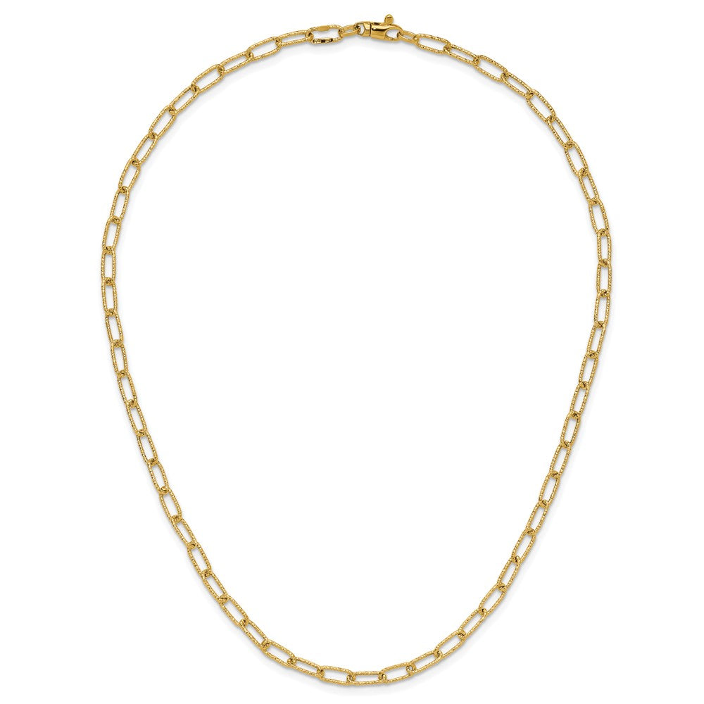 Shop Stylish 14K Textured Open Link Chain Necklace - 20" Length, Affordable Luxury