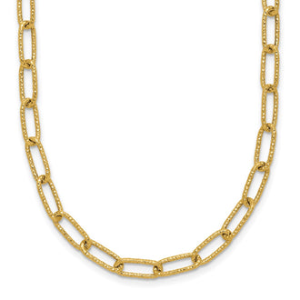Shop Stylish 14K Textured Open Link Chain Necklace - 20" Length, Affordable Luxury