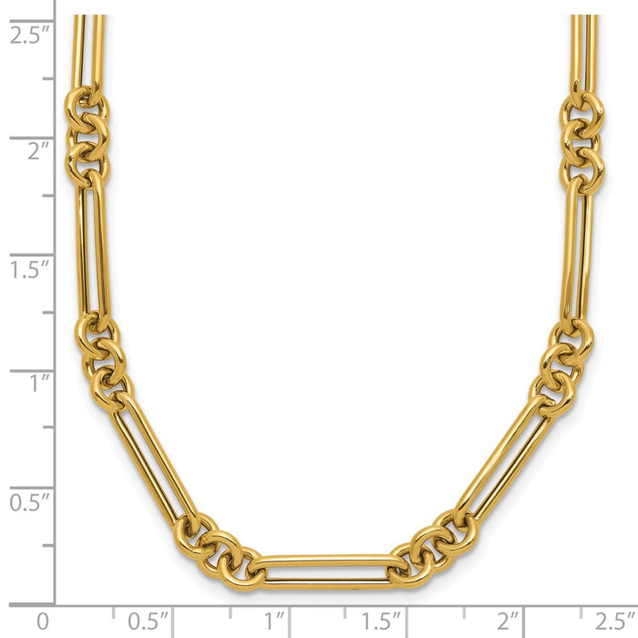 High-Quality 14K Gold Polished Fancy Link Necklace - Stylish & Affordable Luxury-4