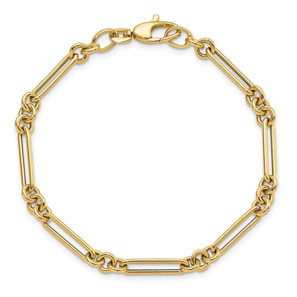 Buy Stylish 14K Gold Polished Fancy Link Bracelet - Affordable Luxury Accessory