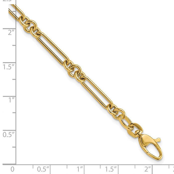 Buy Stylish 14K Gold Polished Fancy Link Bracelet - Affordable Luxury Accessory-3