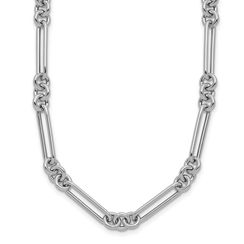 Shop 14K White Gold Fancy Link Necklace - Stylish, Elegant, 18" Length