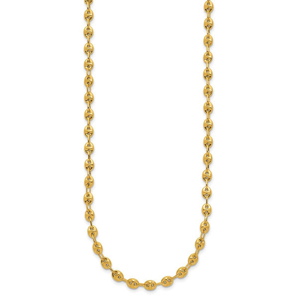 14K Gold Polished Fancy Link Necklace - Style GR1-1019457
