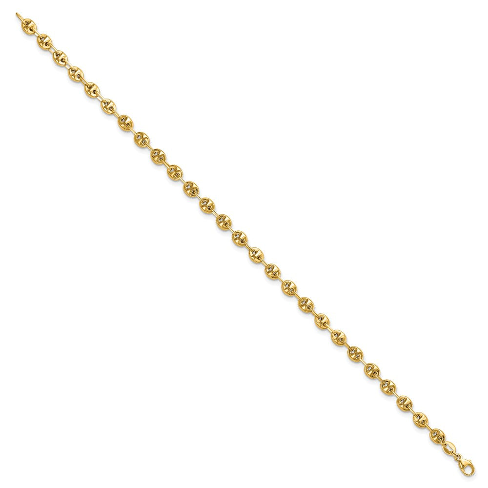 Buy Stylish 14K Gold Polished Fancy Link Bracelet - 7.5", 10g Luxury Jewelry