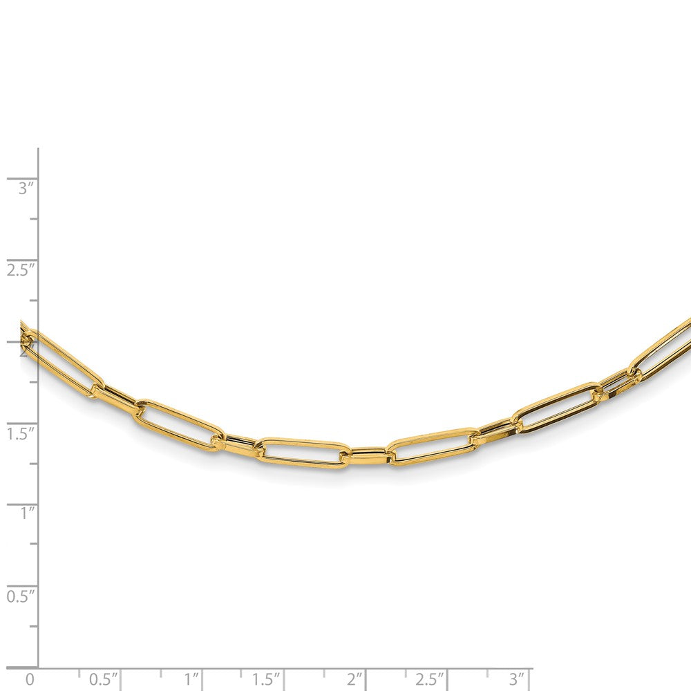 Shop 14K Gold Polished Oval Link Necklace - Stylish Design, 18", Luxury Value!