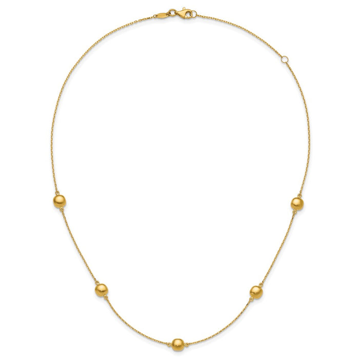 Shop Stylish 14K Gold 5-Station Necklace - 16 Inches with 2-Inch Extension-4
