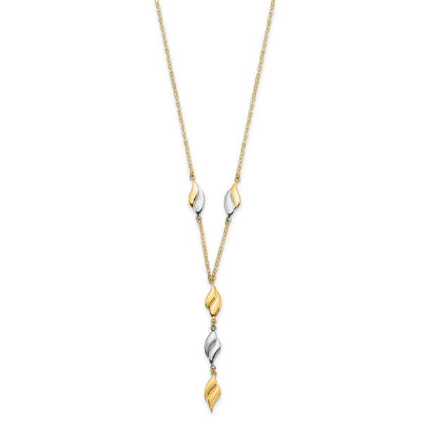 14K Two-Tone Y-Drop Necklace