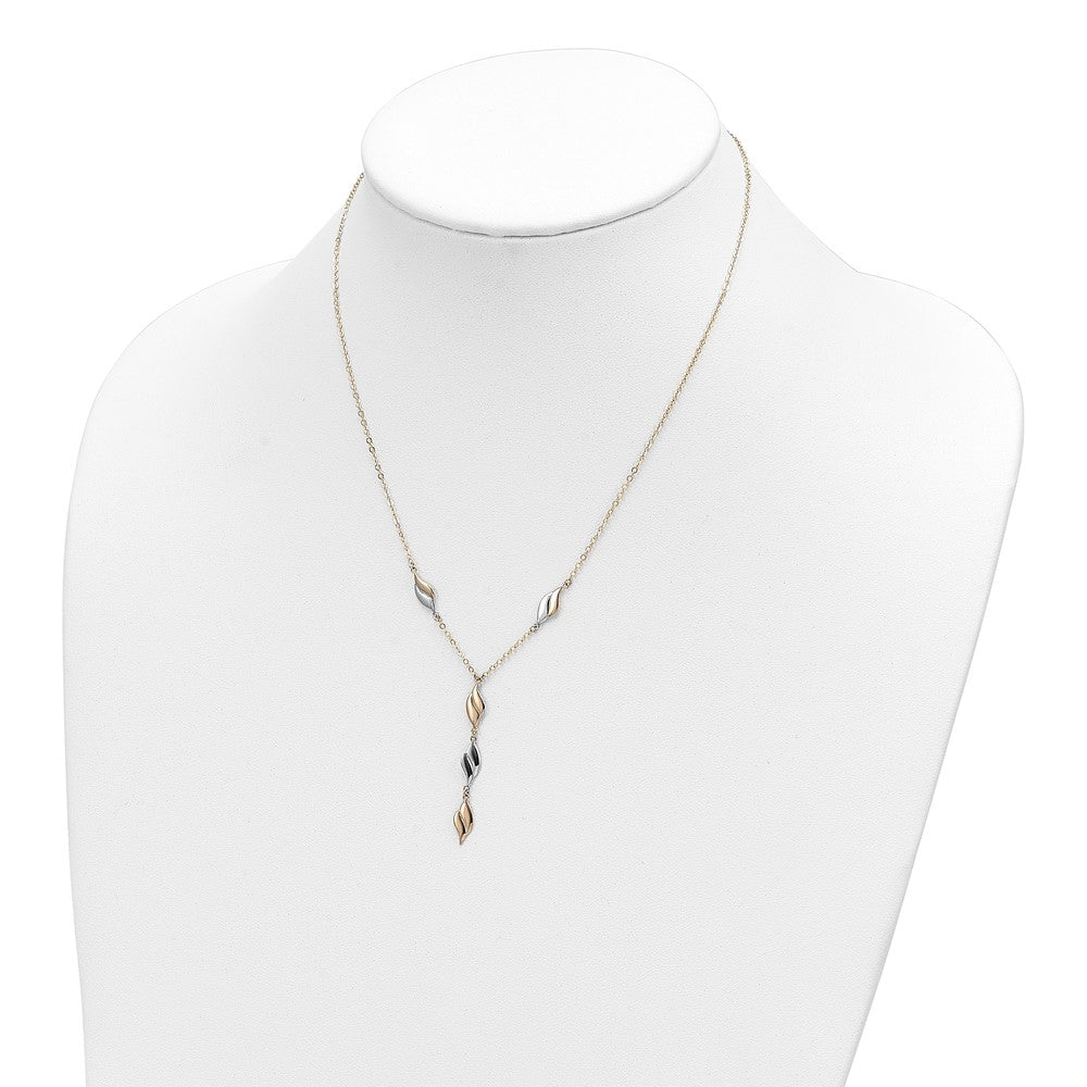 Shop Exclusive 14K Two-Tone Y-Drop Necklace - Stylish Design, Affordable Luxury