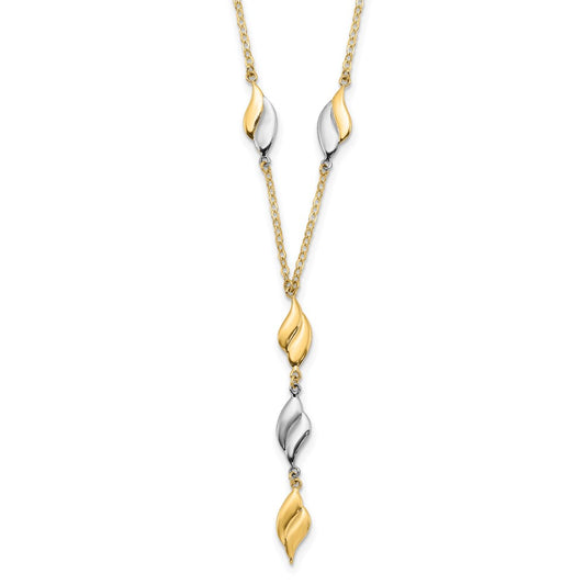 Shop Exclusive 14K Two-Tone Y-Drop Necklace - Stylish Design, Affordable Luxury