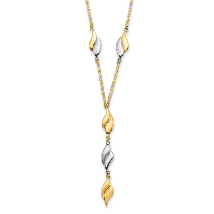 Shop Exclusive 14K Two-Tone Y-Drop Necklace - Stylish Design, Affordable Luxury-1