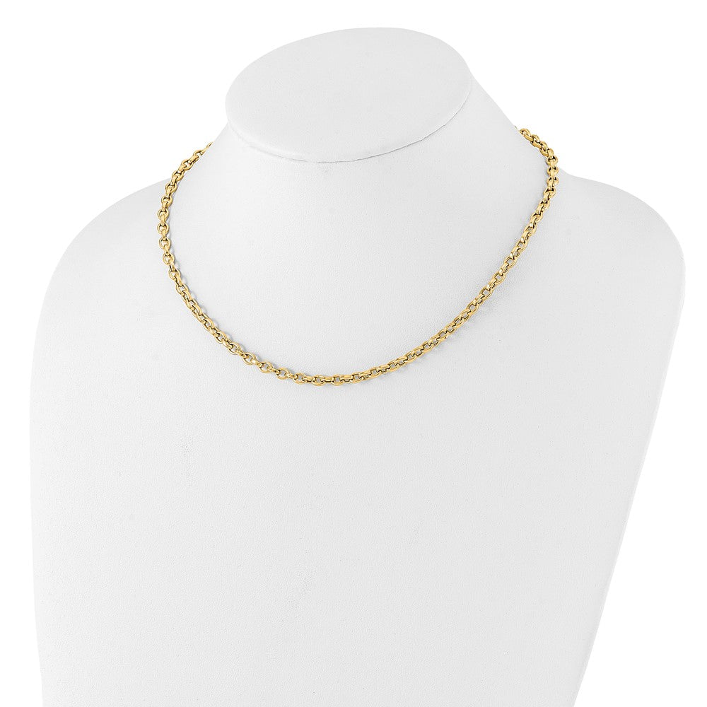 High-Quality 14K Gold Polished Link Necklace - Stylish & Affordable Luxury