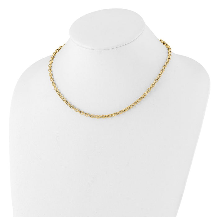 High-Quality 14K Gold Polished Link Necklace - Stylish & Affordable Luxury-2