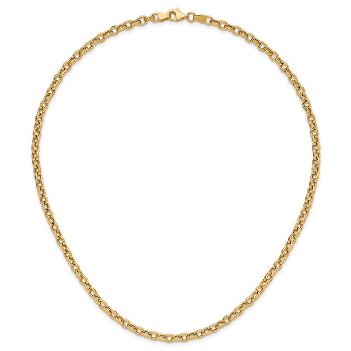 High-Quality 14K Gold Polished Link Necklace - Stylish & Affordable Luxury-3