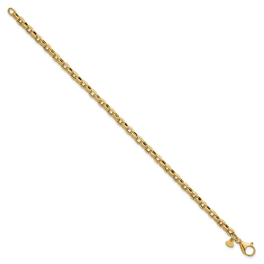 Shop 14K Gold Polished Rolo Link Bracelet - 7.75 Inches, Stylish & Luxury