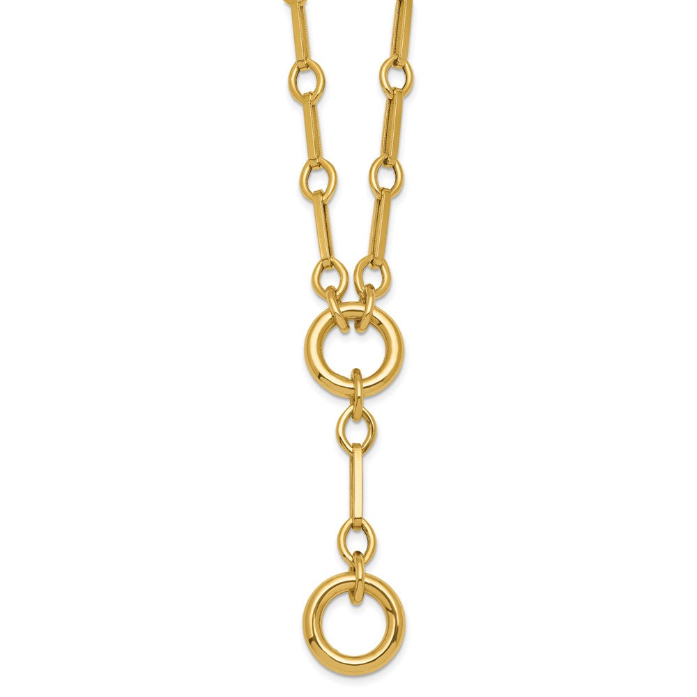 High-Quality 14K Gold Y-Drop Necklace - 17.5" Long, Stylish Design, Affordable Price