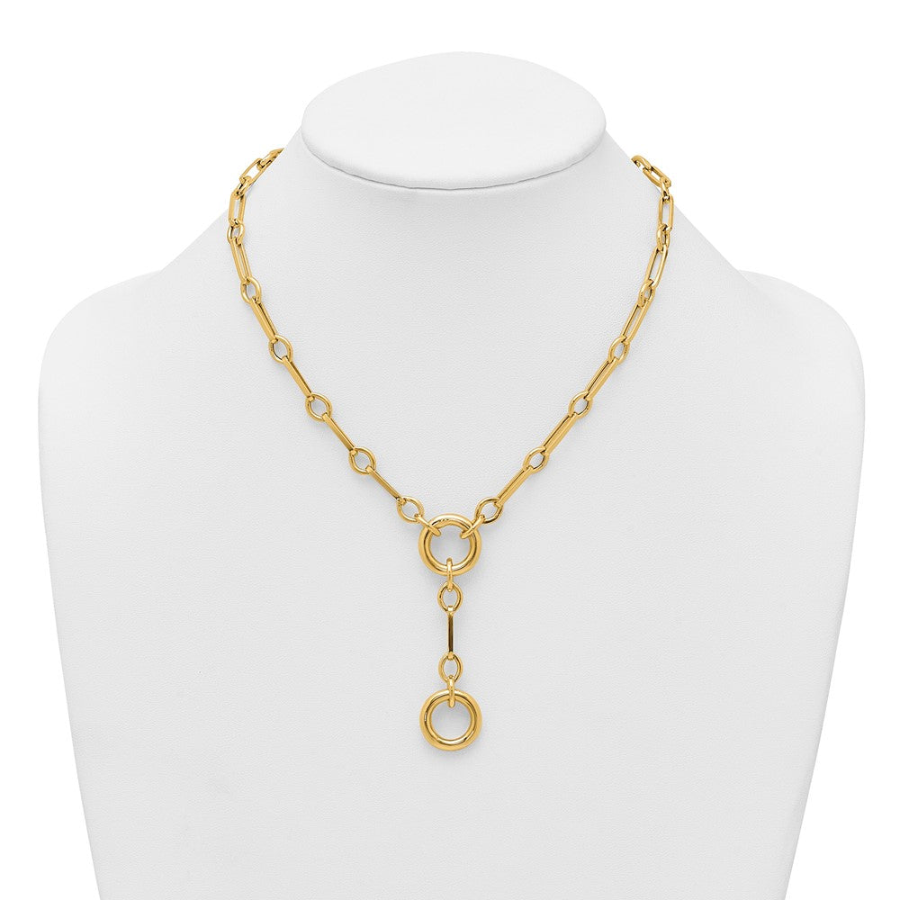 High-Quality 14K Gold Y-Drop Necklace - 17.5" Long, Stylish Design, Affordable Price