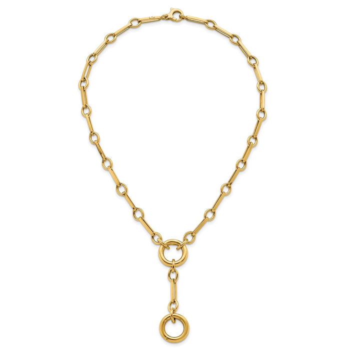 High-Quality 14K Gold Y-Drop Necklace - 17.5" Long, Stylish Design, Affordable Price-4
