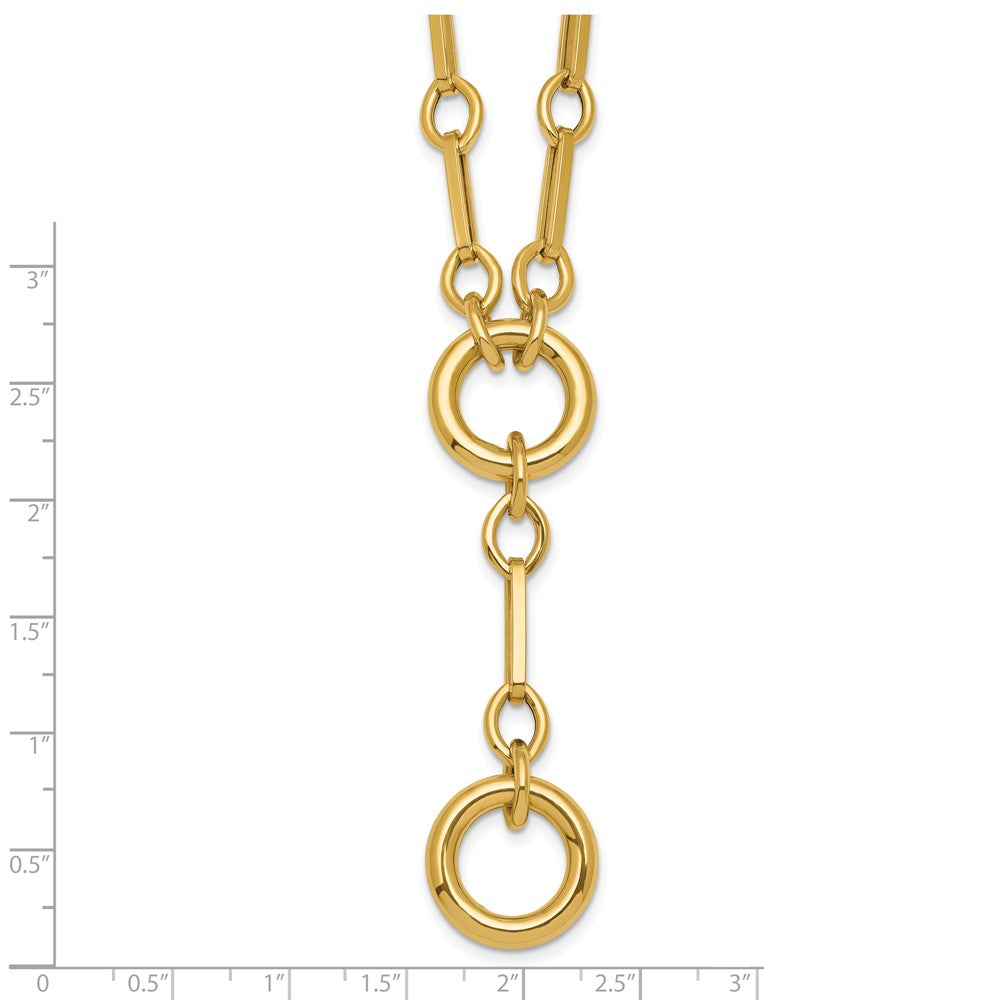 High-Quality 14K Gold Y-Drop Necklace - 17.5" Long, Stylish Design, Affordable Price