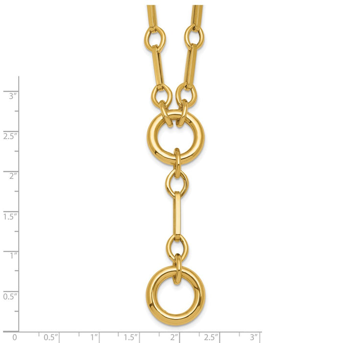 High-Quality 14K Gold Y-Drop Necklace - 17.5" Long, Stylish Design, Affordable Price-5