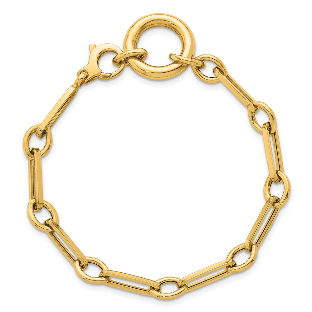 Shop Stylish 14K Gold Polished Long Link Bracelet - 7.75 Inches, Luxury Design