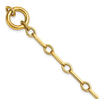 Shop Stylish 14K Gold Polished Long Link Bracelet - 7.75 Inches, Luxury Design