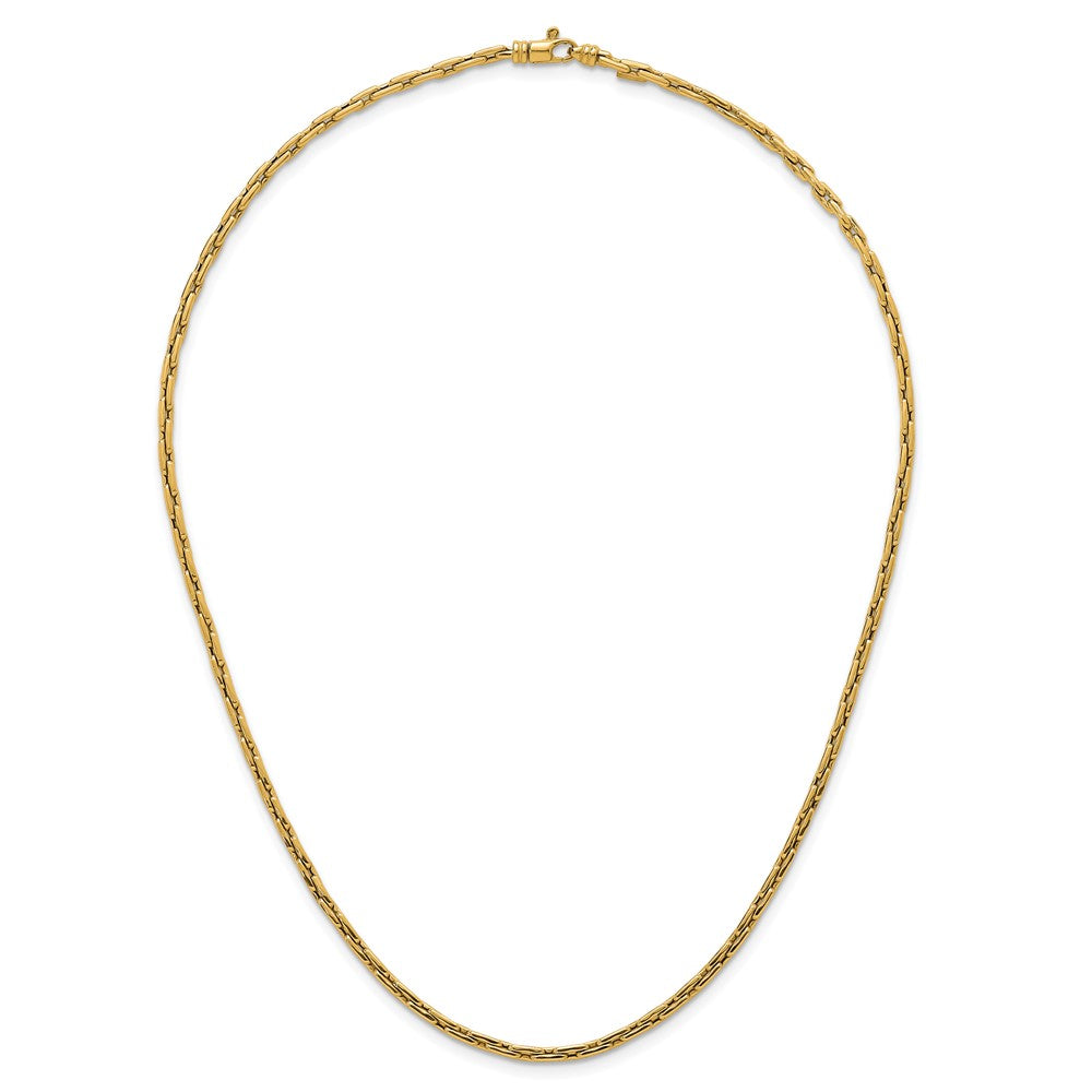 High-Quality 14K Gold Polished Fancy Link Necklace - 18 Inches, Stylish Value!