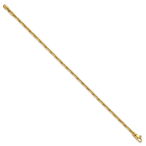 14K Gold Polished Fancy Link Bracelet - 7.5 Inches