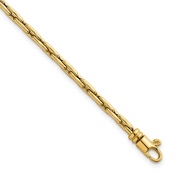 14K Gold Polished Fancy Link Bracelet - 7.5 Inches