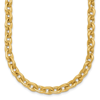 Shop Stylish 14K Gold 6.5mm Fancy Cable Chain Necklace - 18 Inches, Affordable!