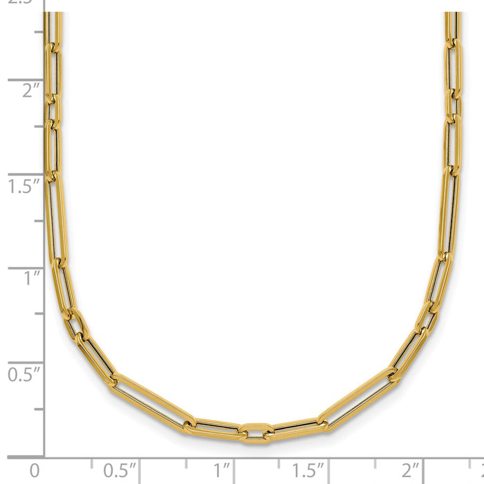 Buy Stylish 14K Gold Polished Paperclip Link Necklace - 17 Inches, Luxury Design-5
