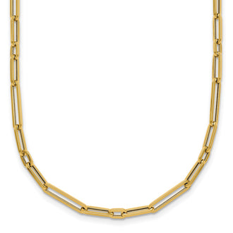 Buy Stylish 14K Gold Polished Paperclip Link Necklace - 17 Inches, Luxury Design