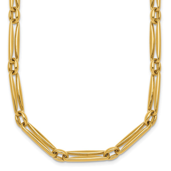 14K Gold Polished 5mm Fancy Necklace - 18-Inch