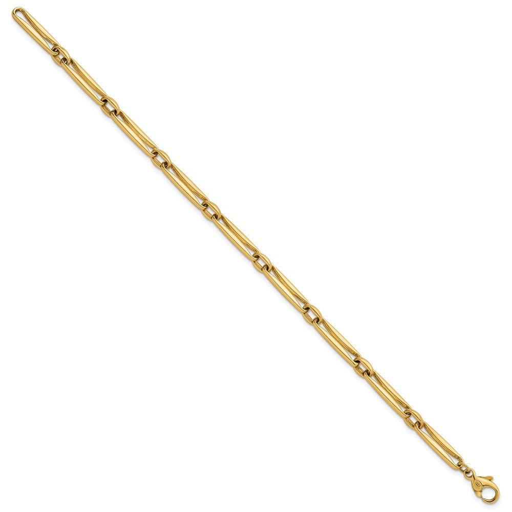 Exclusive 14K Gold 5mm Long & Round Link Bracelet - 7.5 Inches, Stylish Value