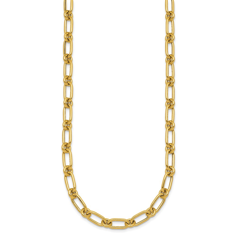 Shop 14K Gold Polished Oval & Circle Link Necklace - Stylish 18 Length