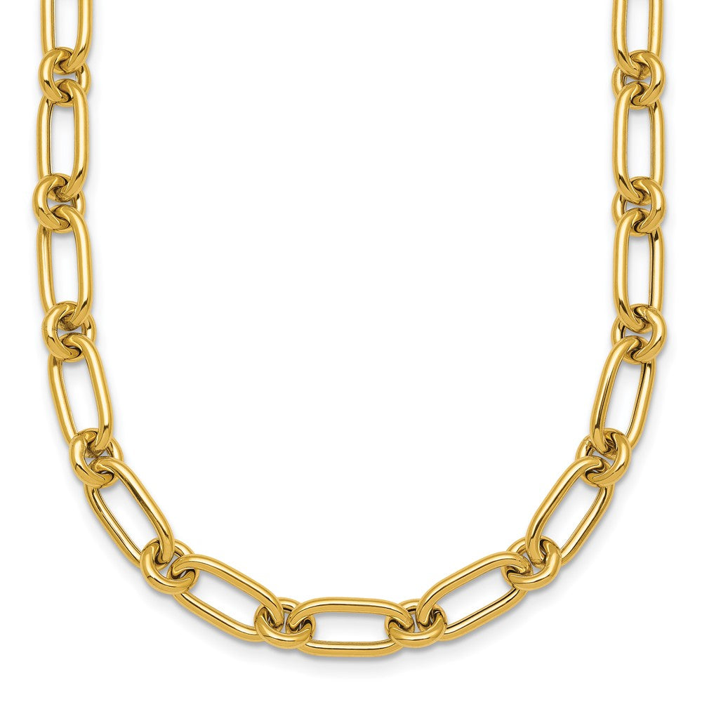 Shop 14K Gold Polished Oval & Circle Link Necklace - Stylish 18 Length