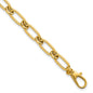 Shop 14K Gold Polished Oval & Circle Link Bracelet - Stylish 7.5 Inches-1