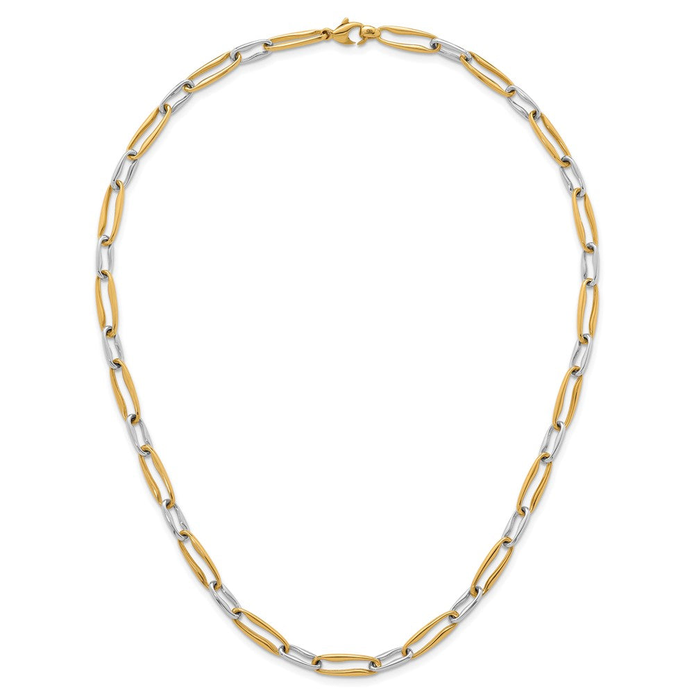 Shop Stylish 14K Two-Tone Polished 5.75mm Long Link Necklace - 18 Inches