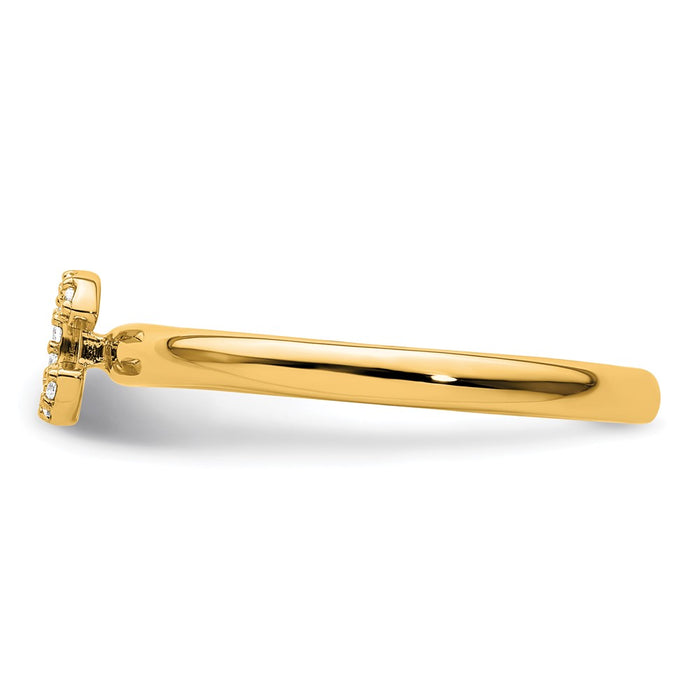 Shop Exclusive 14K Gold Stackable Diamond Initial C Ring - Stylish & Affordable-2