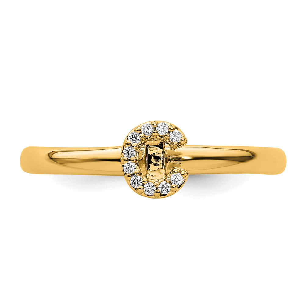 Shop Exclusive 14K Gold Stackable Diamond Initial C Ring - Stylish & Affordable