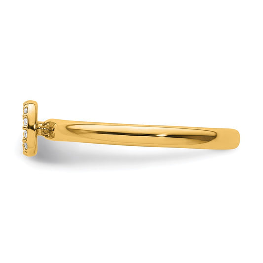 Buy Exclusive 14K Gold Stackable Diamond Initial "D" Ring - Stylish Luxury!