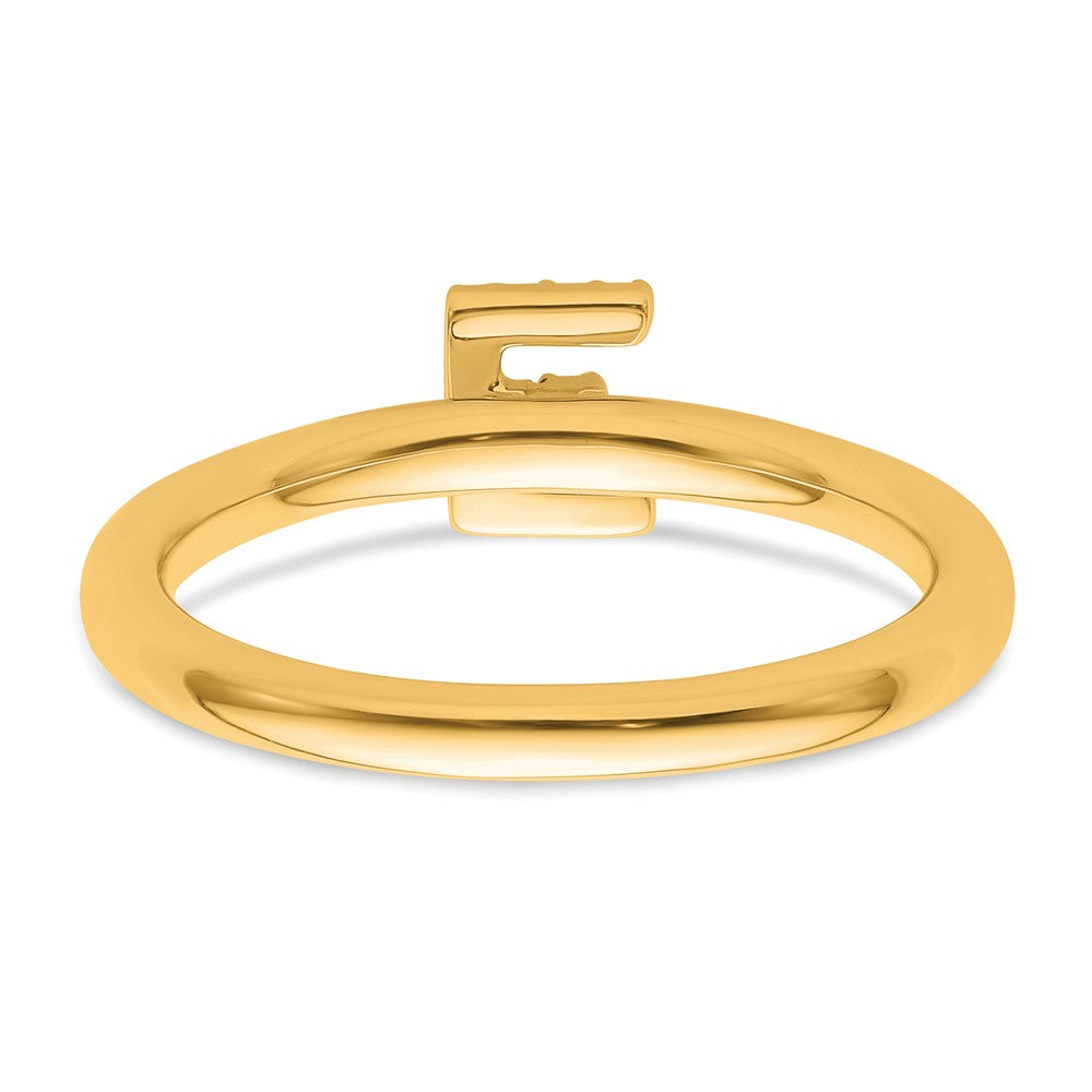 Shop Stylish 14K Gold Stackable Diamond Initial E Ring - Luxury Design