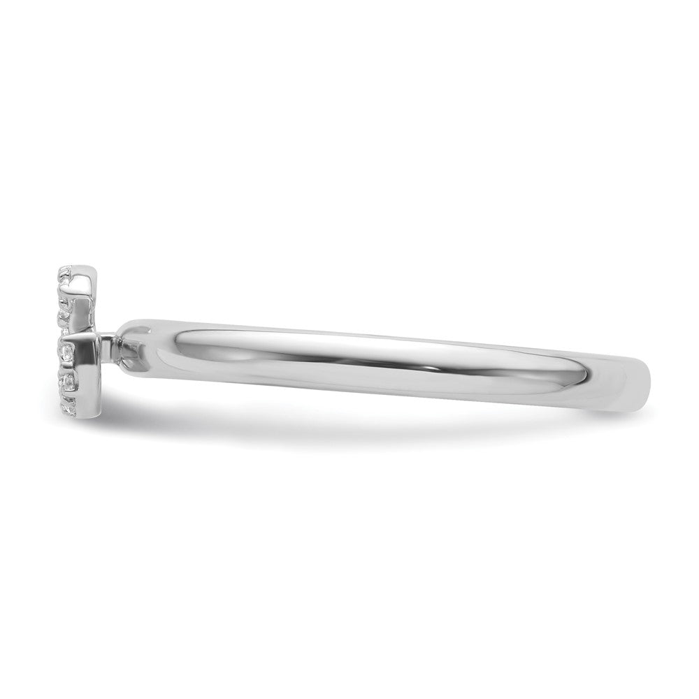 Buy Stylish 14K White Gold Diamond Initial G Stackable Ring - Affordable Luxury